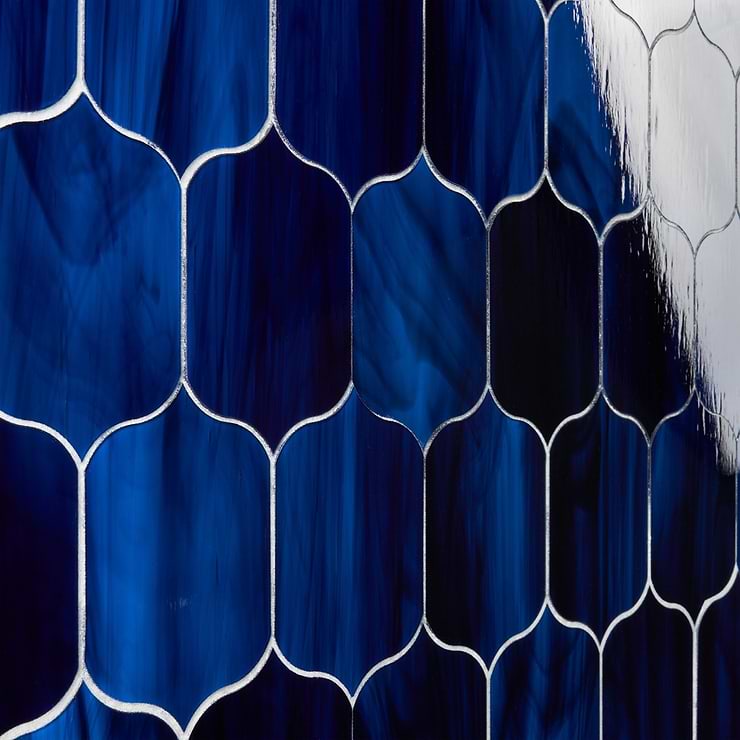 Bespoke Persian Blue 4x6 Lantern Polished Glass Mosaic Tile