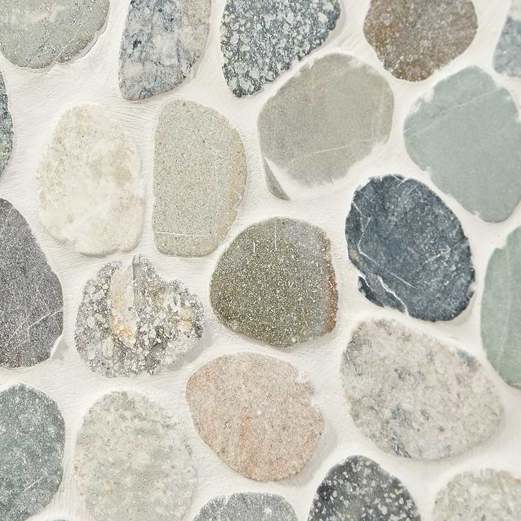 Nature Sumatra Round Pebble Mosaic