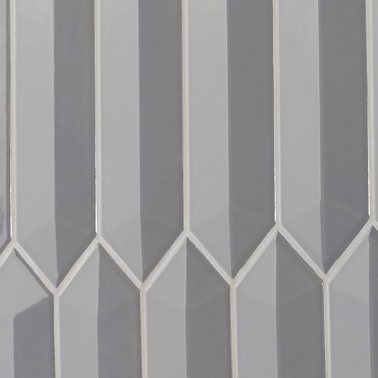 Kent Gray 3x12 Contour 3D Picket Polished Ceramic Wall Tile