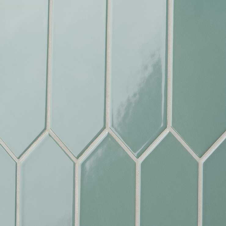 Kent Jade Green 3x12 Picket Polished Ceramic Wall Tile