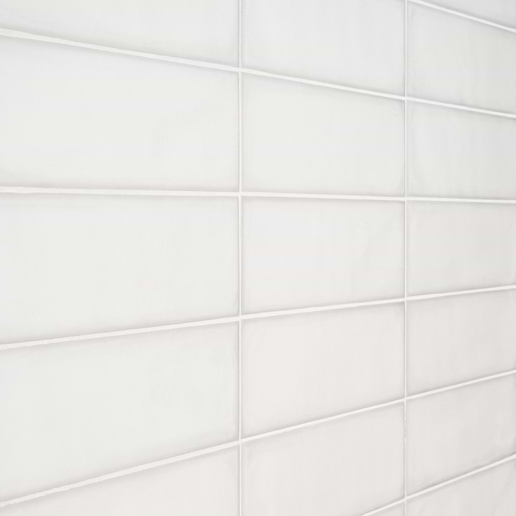 Stacy Garcia ArtBlock Bianco White 4x16 Matte Porcelain Tile