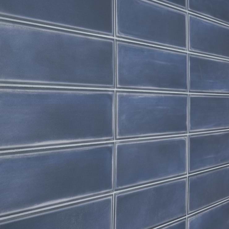 Stacy Garcia ArtBlock Denim Blue 4x16 Matte Porcelain Tile