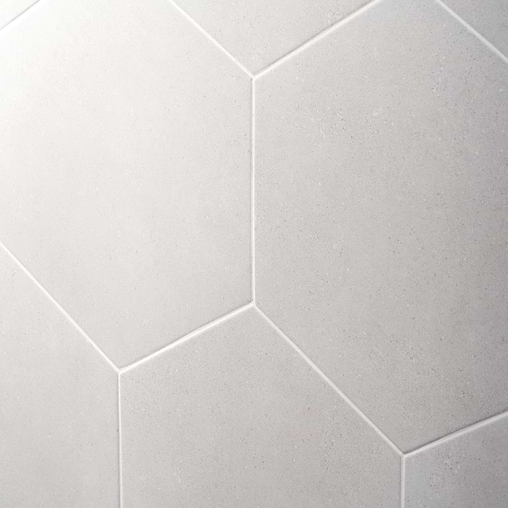Pergola White 12.5" Hexagon Matte Porcelain Tile
