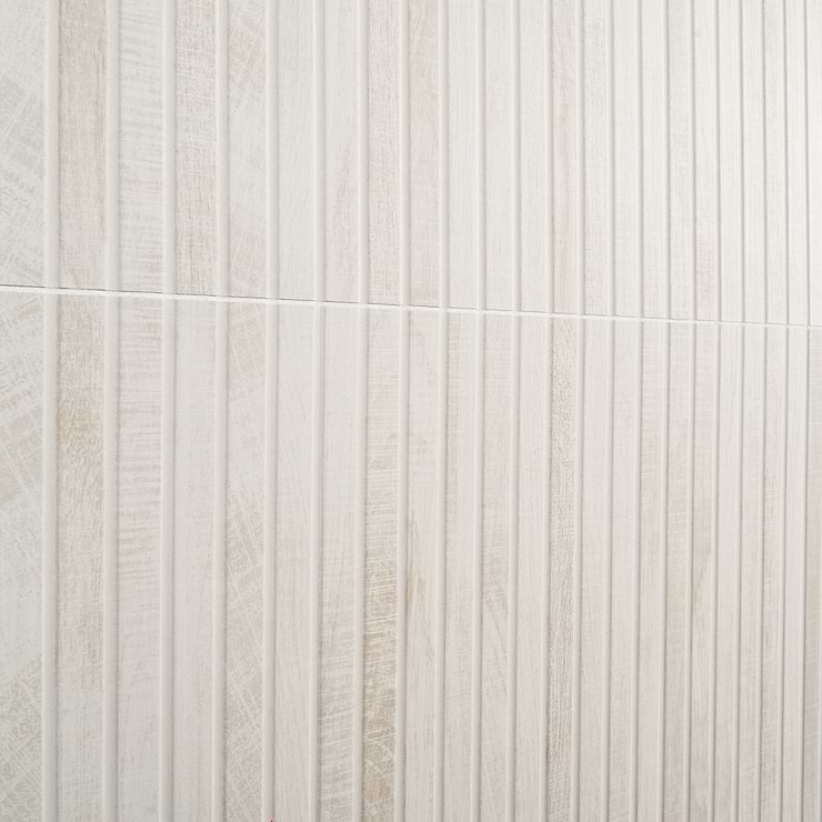 Kenridge Ribbon White 24x48 Matte Porcelain Wood Look Tile