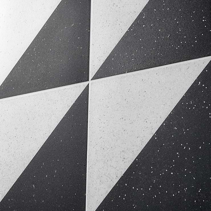 Art Geo Terrazzo Dos Charcoal Gray by Elizabeth Sutton 8x8 Matte Porcelain Tile