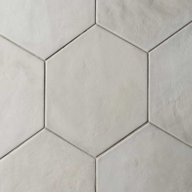 Ava Gray Sabbia 8" Hexagon Matte Porcelain Tile