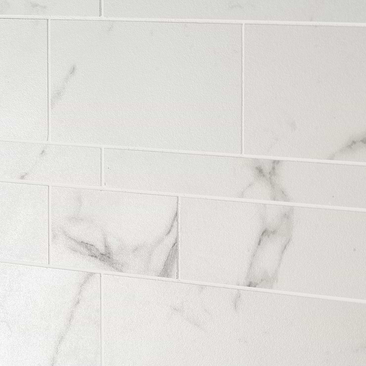 DreamStone Statuario Venato Railroad Matte Porcelain Mosaic