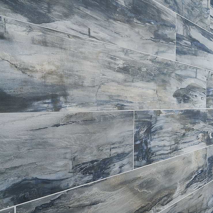 Petrawood Blue 8x48 Matte Porcelain Tile