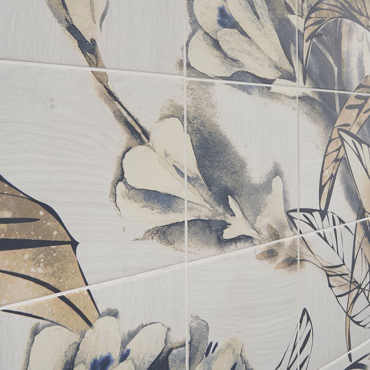 Angela Harris Wilder Autumn Leaves Mural 8x8 Matte Porcelain Tile