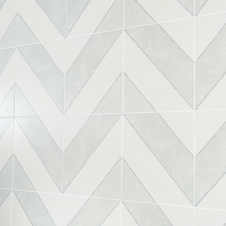 Auteur Diagonals Ash 9x9 Porcelain Tile 