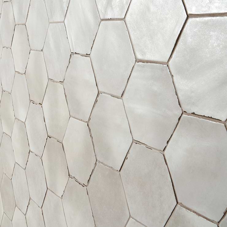 Sasha Hex Tiberio Taupe 6 " Matte Porcelain Hexagon Tile