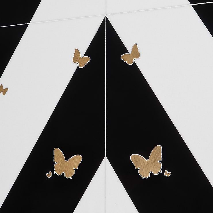 Timeless Butterflies 12x18 Porcelain Tile By Elizabeth Sutton