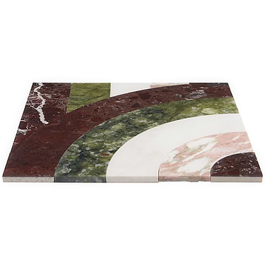 ARC Vertical Rainbow Multicolor 12X12 Polished Marble Mosaic