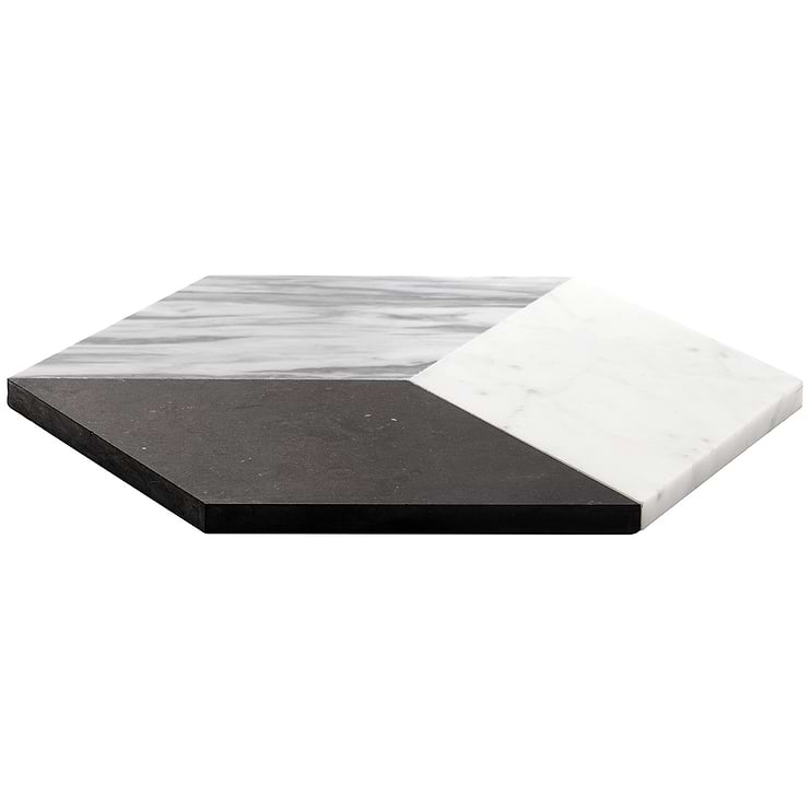 Havasar Grigio Honed Gray Marble Mosaic Tile