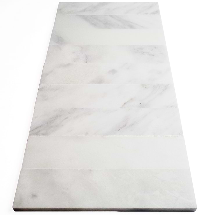 Brushed Stone Asian Statuary 2x8 Marble Tile