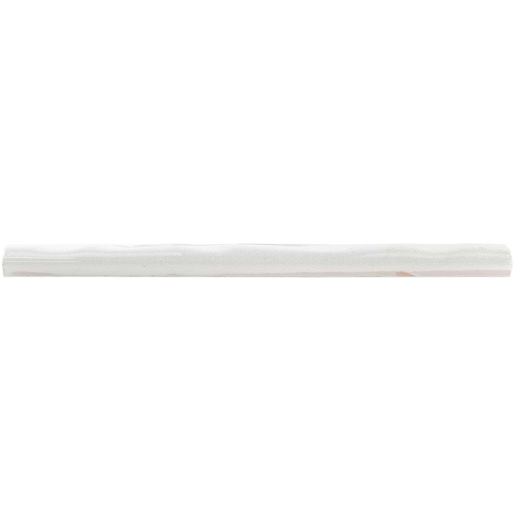 Castle  Wind Chill Polished Ceramic Pencil Liner; in White White Body Ceramic; for Backsplash, Bathroom Wall; in Style Ideas Beach, Farmhouse