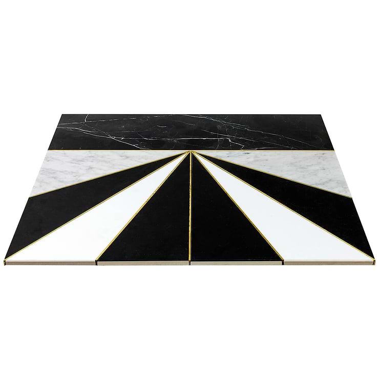 Art Deco Starburst by Vanessa Deleon 24x24 Mosaic Tile