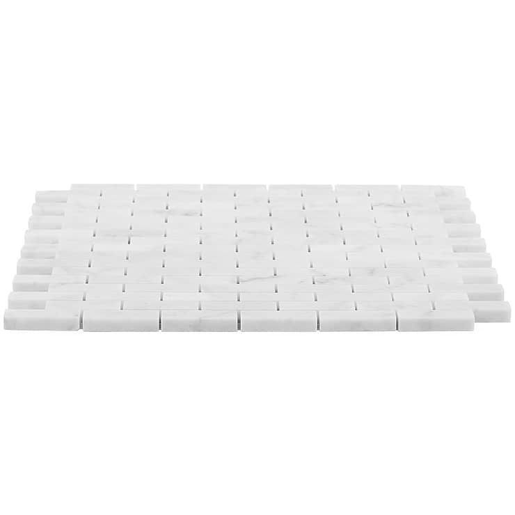 Disco-Carrara 1/2x2 Marble Polished Mosaic Tile