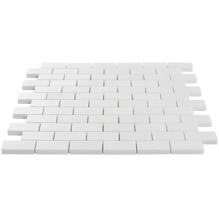 White Thassos 1x2 Polished Marble Tile