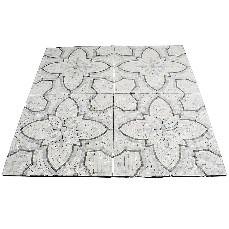 Primrose Bianco Grigio Marble Tile