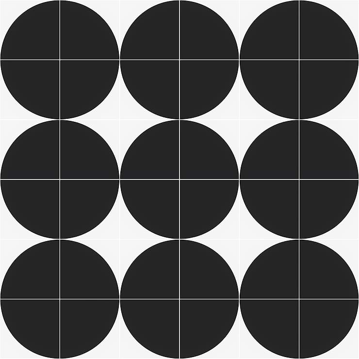 Stacy Garcia Maddox Deco Charcoal Black 8x8 Matte Porcelain Tile
