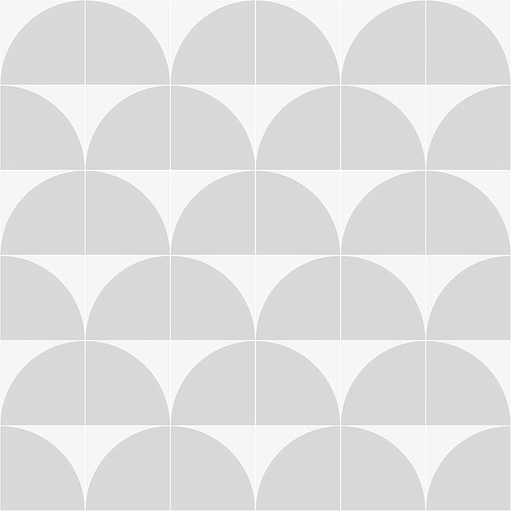 Stacy Garcia Maddox Deco Cool Gray 8x8 Matte Porcelain Tile