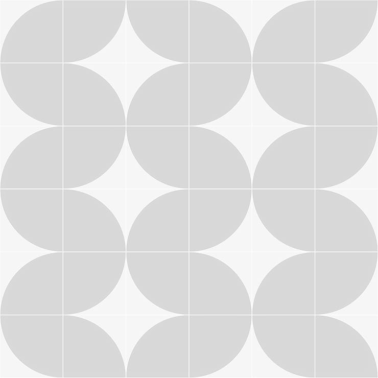 Stacy Garcia Maddox Deco Cool Gray 8x8 Matte Porcelain Tile