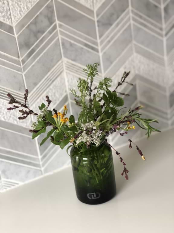 Winged Carrara Marble Tile