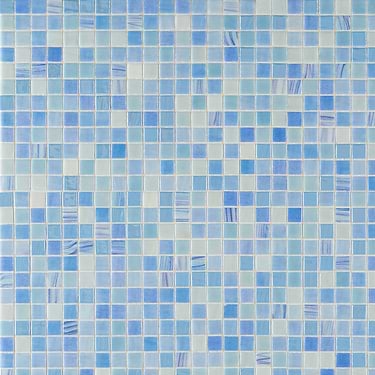 24 Sheet Scrap Lot Swim Aquarius Blue 1x1 Polished Glass Mosaic Tile