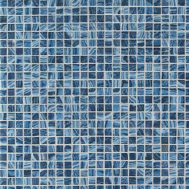 Swim Bali Blue 1x1 Polished Glass Mosaic