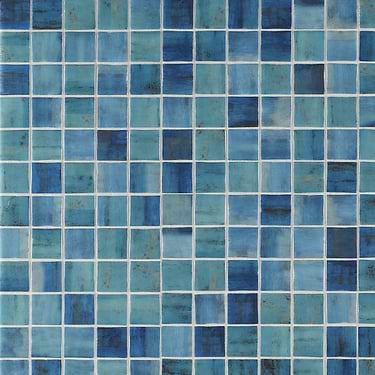 Swim Barrier Reef Blue 2x2 Polished Glass Mosaic