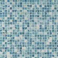 Swim Iris Blue Green 1x1 Glass Polished Mosaic Tile