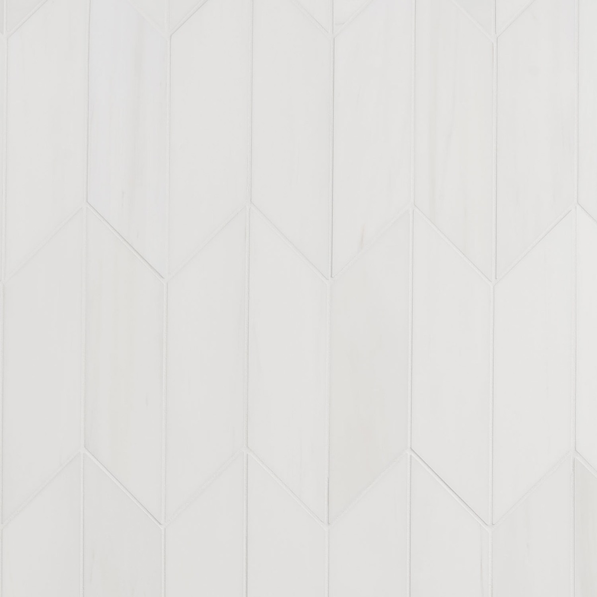 Bianco Dolomite White 3x12 Chevron Premium Polished Marble Tile