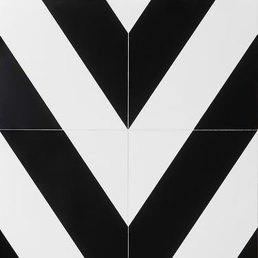 Timeless Blanco Black & White 12x18 Polished Nanoglass & Marble Tile by Elizabeth Sutton