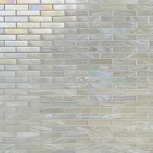 Artwater Iridescent Pearl White Polished Glass Mosaic Tile