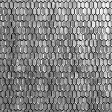 Flicker Silver 1/4" x 1" Polished Glass Mosaic Tile - Sample