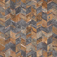 Tether Bronze Chevron Solid Core Peel & Stick Self Adhesive Slate Look Mosaic Tile