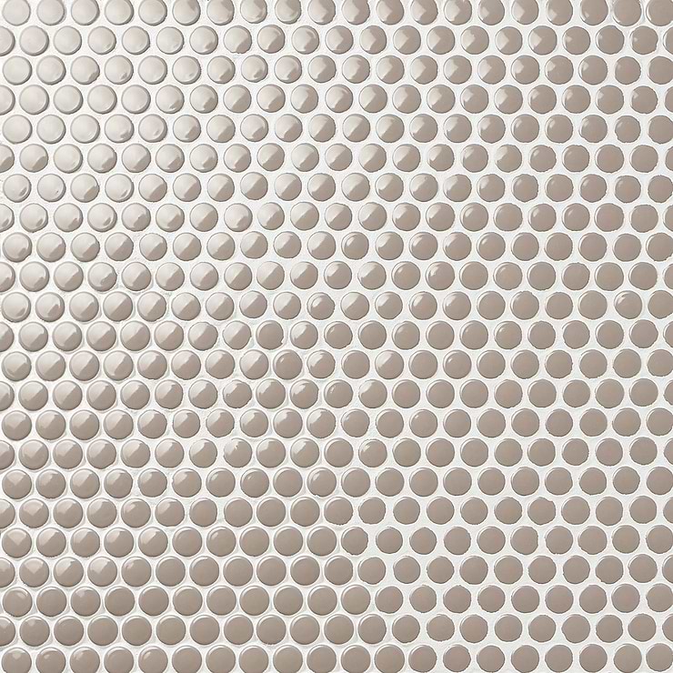 Paradise 2.0 Firma Beige 1" Circles Polished Porcelain Mosaic