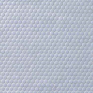 EDEN 2.0 Cloudy Sky Rimmed 1" Hexagon Polished Ceramic Mosaic - Sample