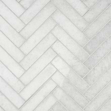 Snow White 1x4 Herringbone Polished Marble Mosaic