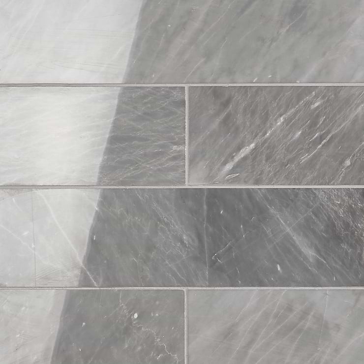 Earth Gray 3x12 Polished Marble Tile