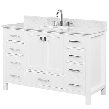 Athena  48'' White Vanity And Marble Counter