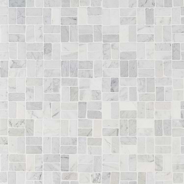 Nature Antique White Honed Carrara Marble Mosaic Tile