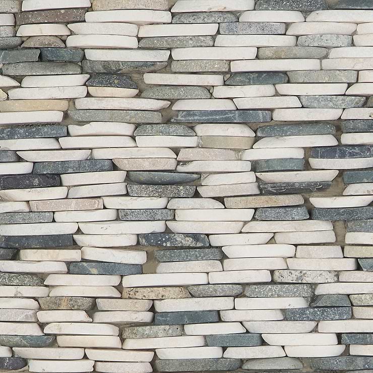 Nature Raja Ampat Stacked Pebble Mosaic