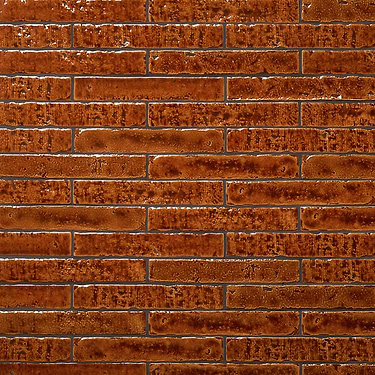 Wabi Sabi Honey Brown 1.5x9 Crackled Glossy Ceramic Tile