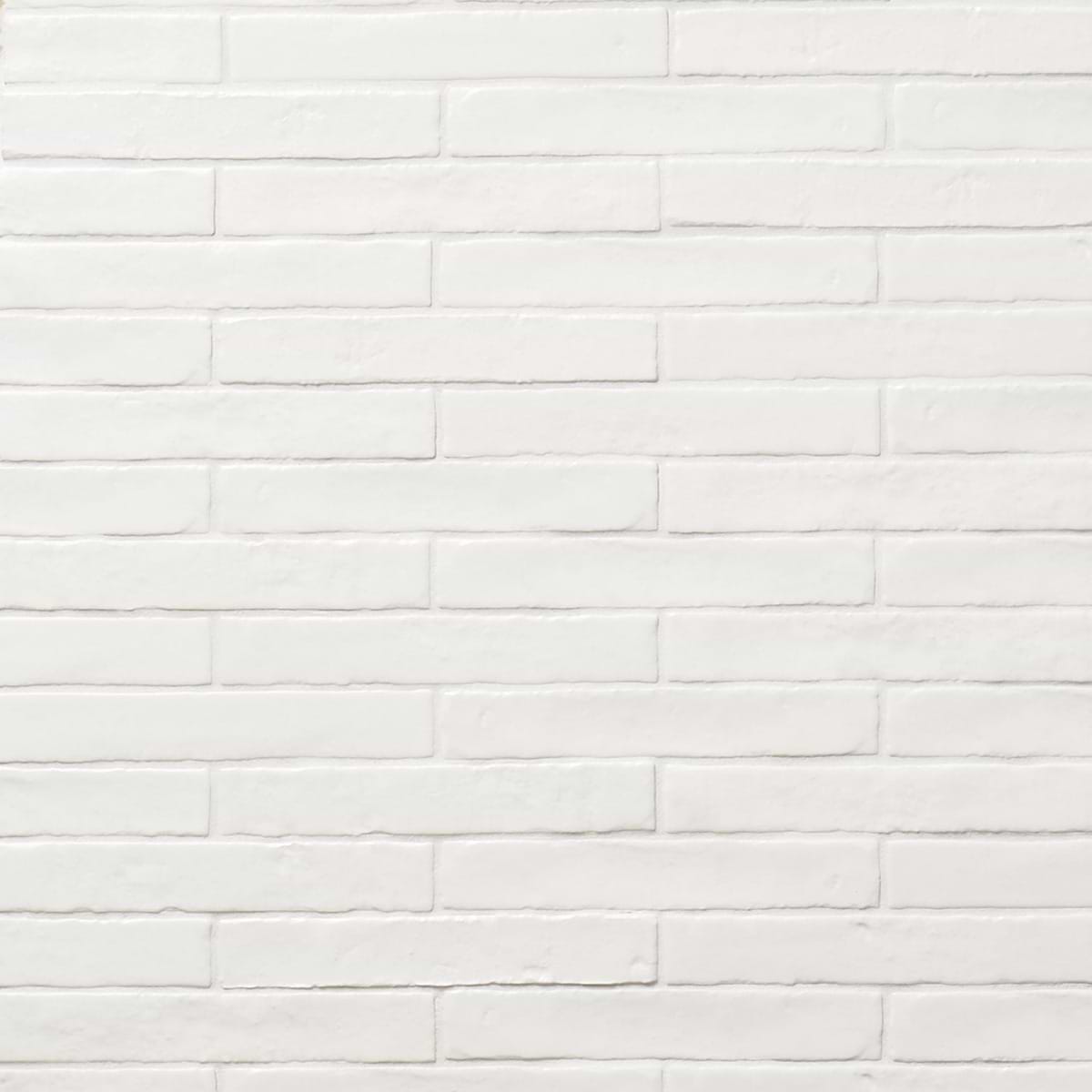 Wabi Sabi Snow White 1.5x9 Matte Ceramic Tile | Tilebar.com