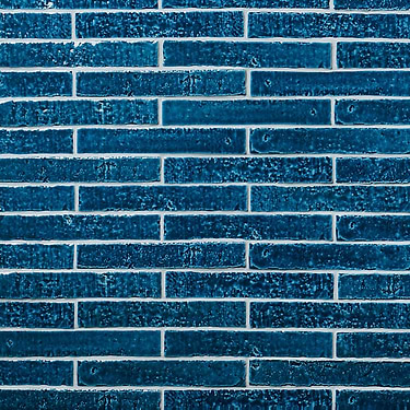 Wabi Sabi Sapphire Blue 1.5x9 Crackled Glossy Ceramic Tile