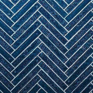 Wabi Sabi Sapphire Blue 1.5x9 Crackled Glossy Ceramic Tile - Sample
