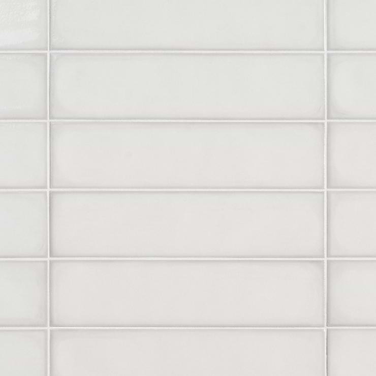 Stacy Garcia ArtBlock Bianco White 4x16 Glossy Porcelain Tile