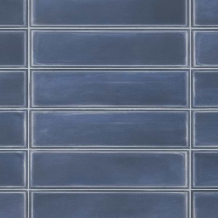 Stacy Garcia ArtBlock Denim Blue 4x16 Matte Porcelain Tile